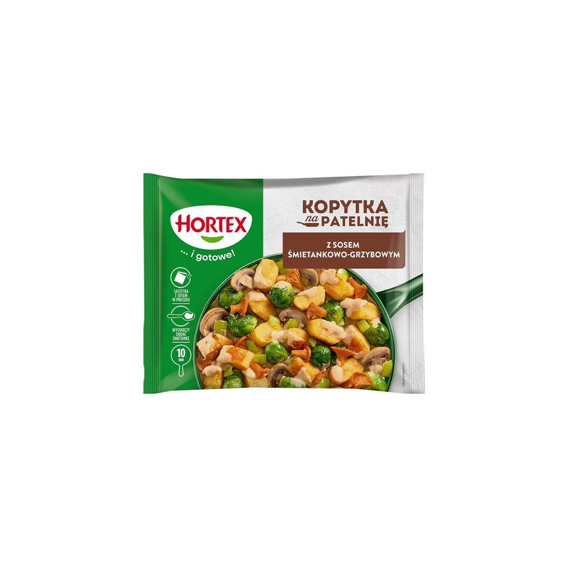 C494 HORTEX KOPYTKA NA PAT. Z SOS SMIETANKA-GRZYBOWY 8X400G