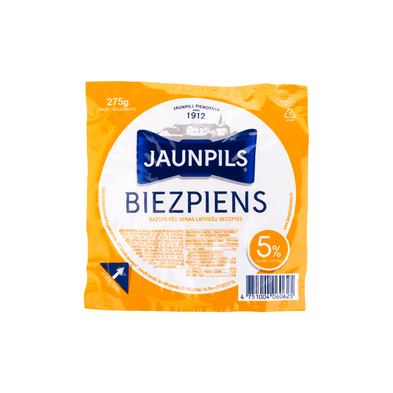 P034 JAUNPILS CURD 5% (12X275G)