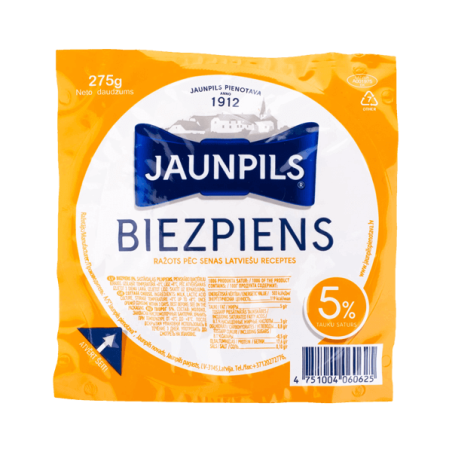 P034 JAUNPILS CURD 5% (12X275G)