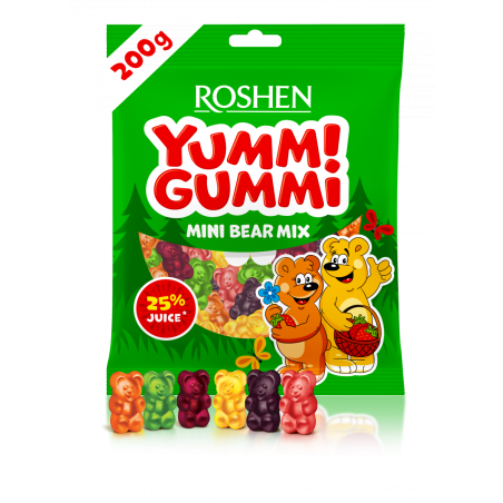 K343 ROSHEN YUMMI GUMMI MINI BEAR MIX (14X165G)