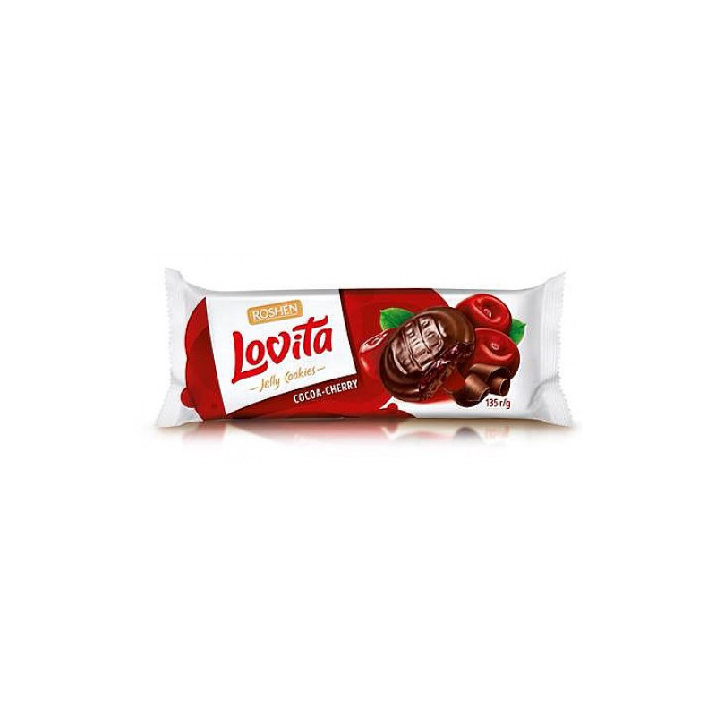 K802 ROSHEN LOVITA JELLY COOKIES CHERRY FLAVOR (21X135G)