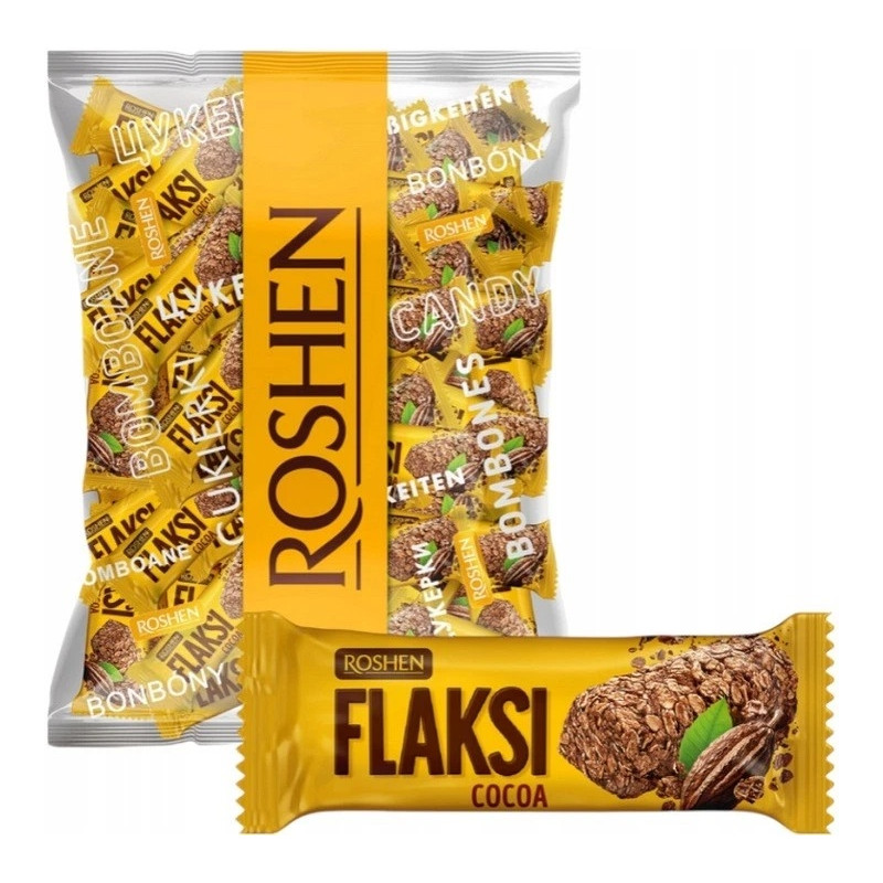K796 ROSHEN FLAKSI COCOA SWEETS IN WAFER FLAKES (8X0.5KG)