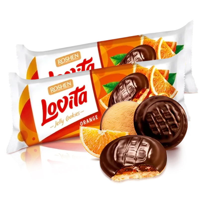K852 ROSHEN LOVITA JELLY COOCKIES ORANGE FLAVOR (21X135G)