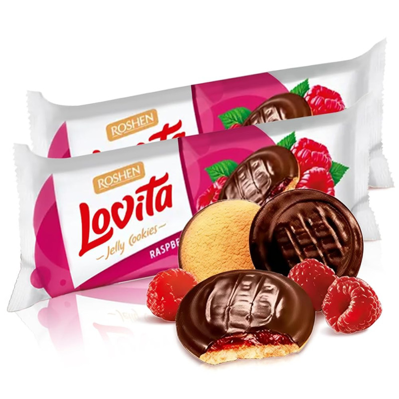K854 ROSHEN JELLY COOCKIES RASPBERRY FLAVOR (21X135G)