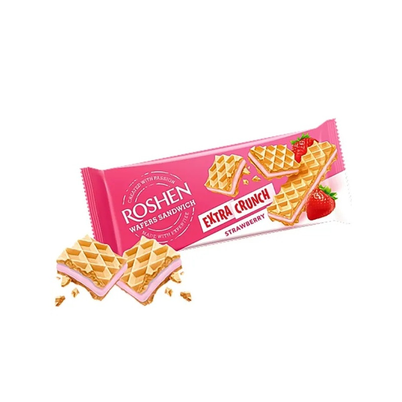 K855 ROSHEN WAFERS SANDWICH CRUNCH STRAWBERRY (15X142G)