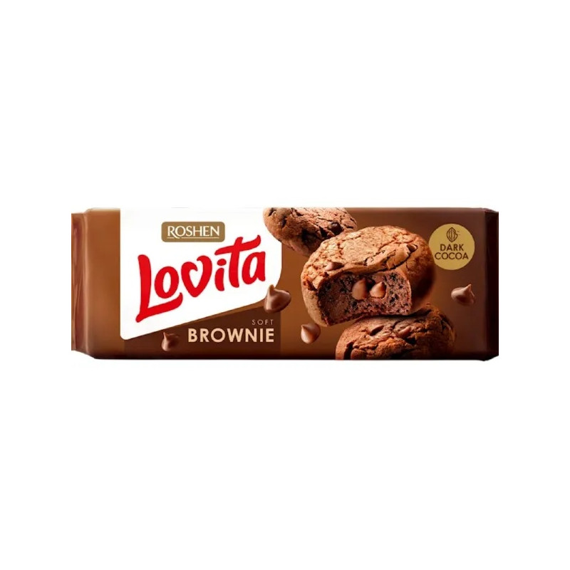K859 ROSHEN LOVITA BROWNIE BISCUIT WITH COCOA (21X152G)