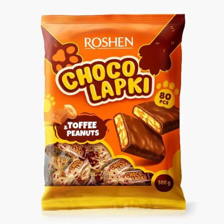 K861 ROSHEN CHOCOLAPKI SWEETS TOFFE IN COCOA (10X500G)