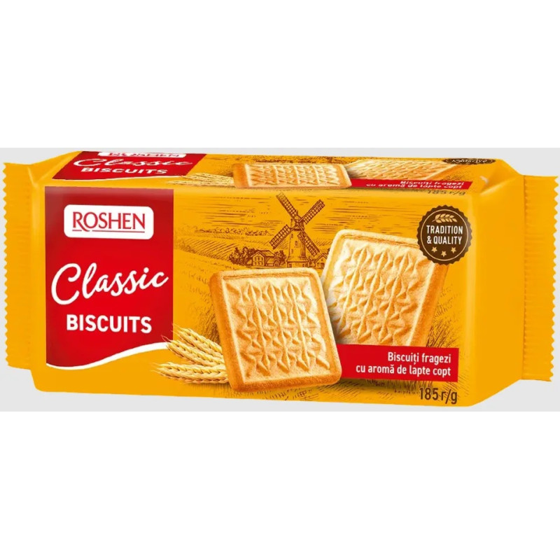 K862 ROSHEN CLASSIC BISCUIT BAKED MILK (24X185G)