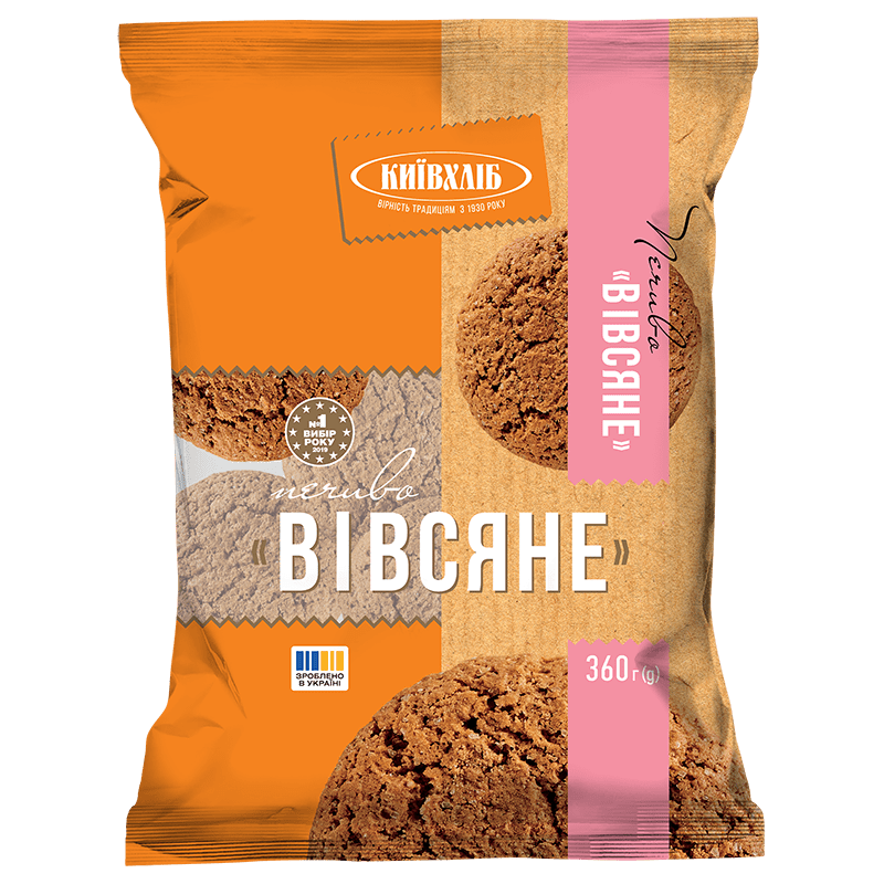 K616 KYIVHLIB COOKIES OATMEAL (10X360G)