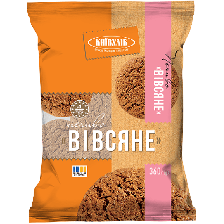 K616 KYIVHLIB COOKIES OATMEAL (10X360G)