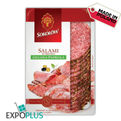A132 SOKOLOW SALAMI WITH GREEN PAPRIKA SPRINKLES 12X100G