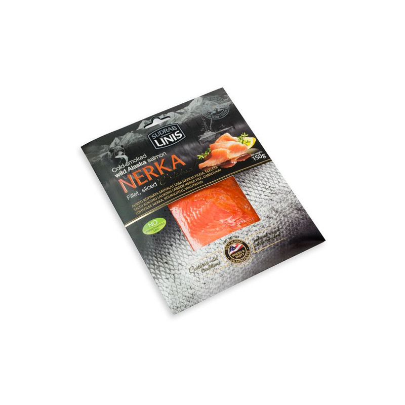 C005 COLD SMOKED ALASKA SALMON NERKA FILLET, SLICED(12X150G)