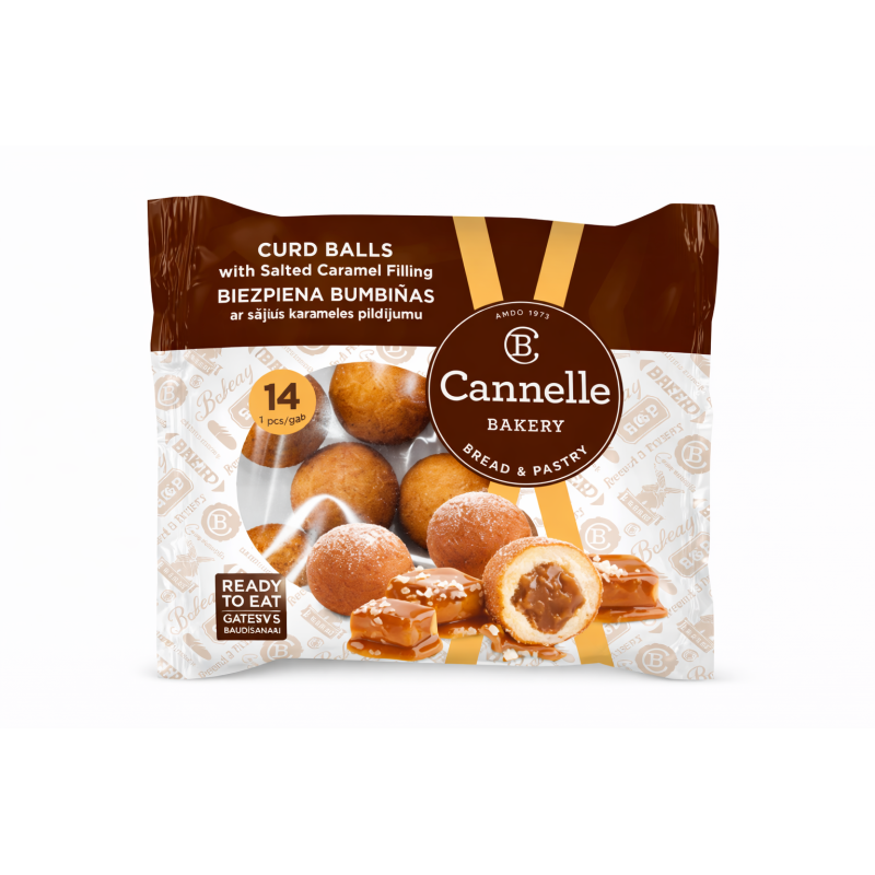 C615 CANNELLE BAKERY CURD BALLS WITH SALTY CARAMEL (12X210G)