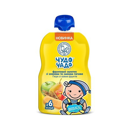 K777 CHUDO-CHADO PUREE PEARS APPLE&PEACH WITH COOCIES(16X90G