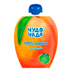 K775 CHUDO-CHADO PUREE PEACHES WITHOUT SUGAR (16X90G)