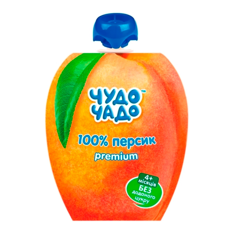 K775 CHUDO-CHADO PUREE PEACHES WITHOUT SUGAR (16X90G)