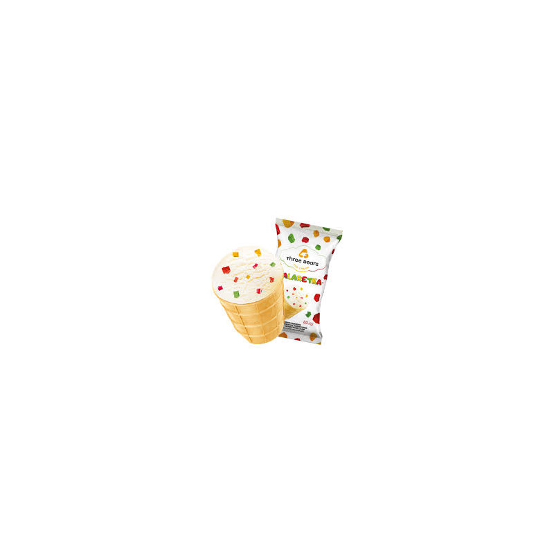 C896 THREE BEARS ICE CREAM GALARETKA WAFFLE CUP (28X80G)