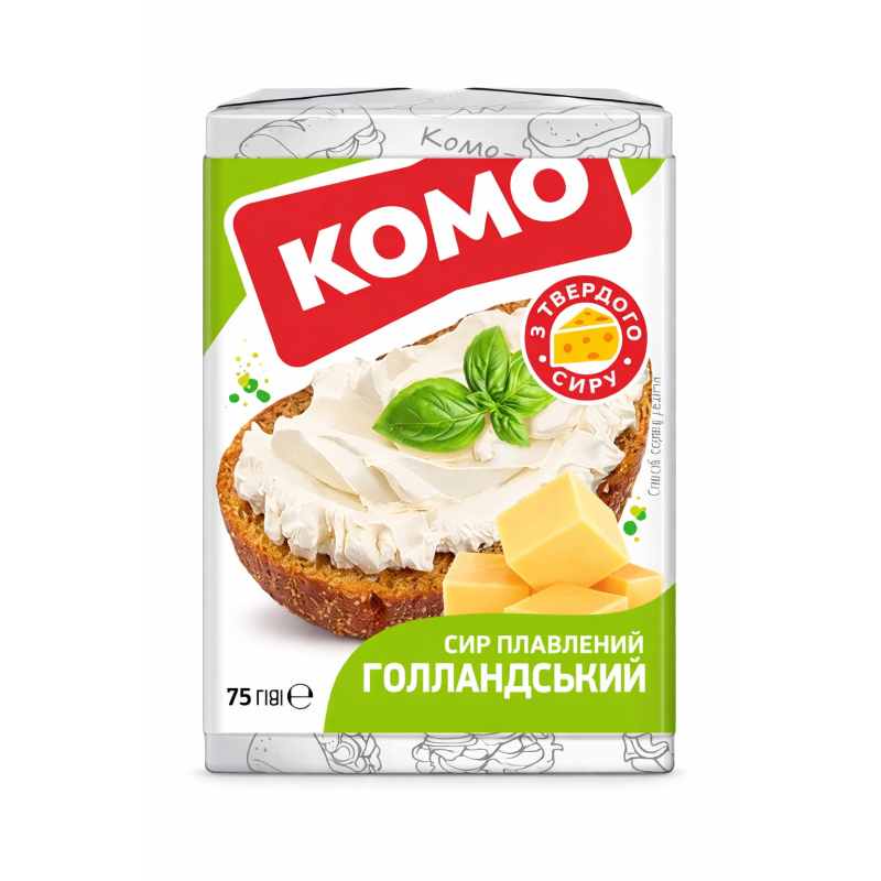 P027 KOMO PROCESSED CHEESE ,,HOLLAND'' 35% (24X75G)