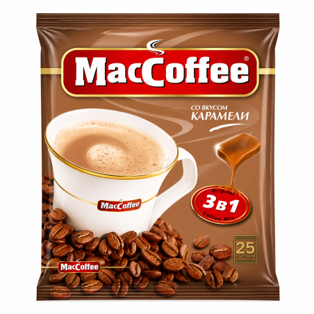 K843 MACCOFFEE 3 IN 1 CARAMEL 25X360G (18 G X 20 SACHETS