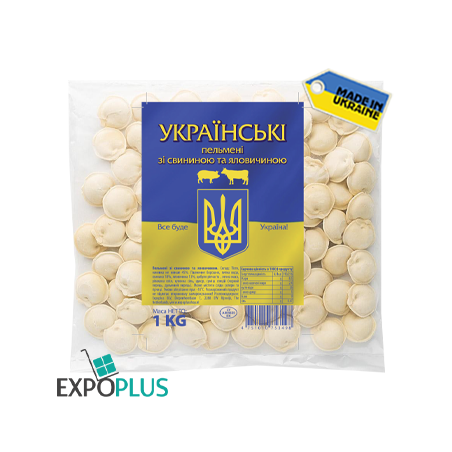 C370 DUMPLINGS "UKRAINSKIE" WITH PORK AND BEEF (12X1KG)