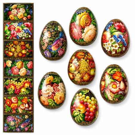 T039 DOBRYK SLEEVE LABEL UKRAINIAN FLOWERS (100PCS)