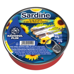 Q094 NAVODUL PLIN SARDINE IN ULEI DE FLOREA-SAARELUI (116X160G)