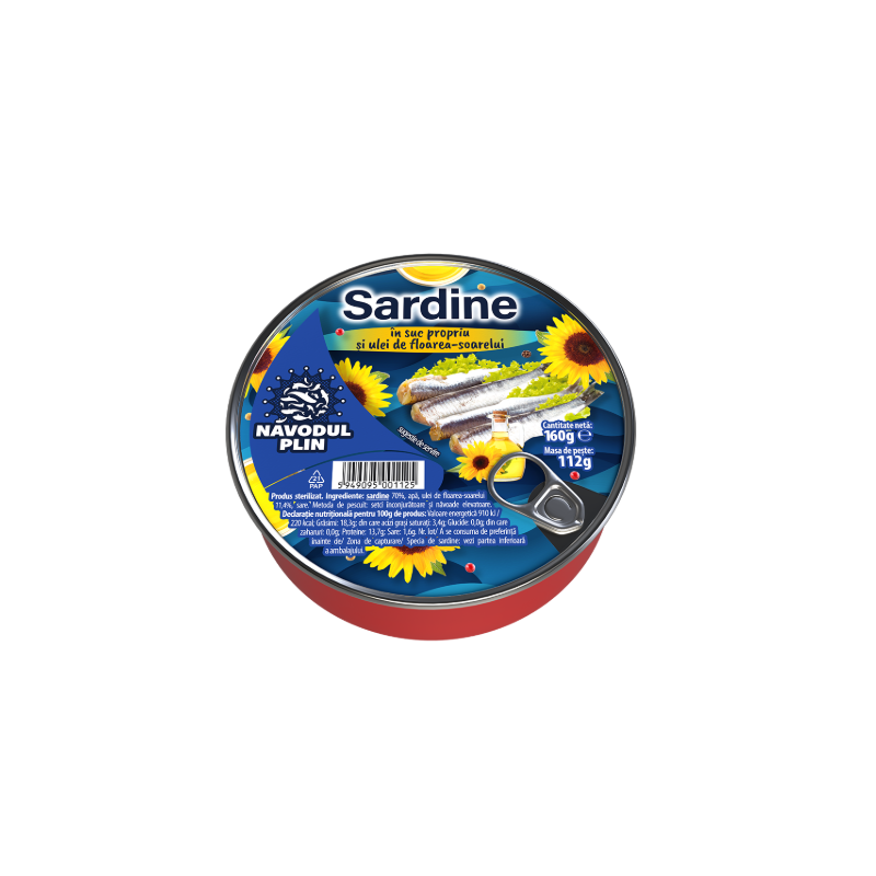 Q094 NAVODUL PLIN SARDINE IN ULEI DE FLOREA-SAARELUI (116X160G)