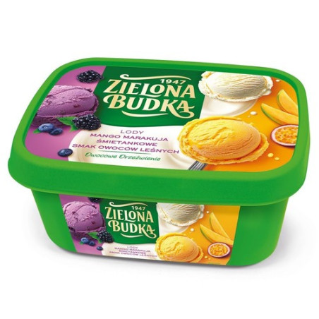 C805 ZIELONA BUDKA LODY MANGO-MARAKUJA-SMIETANKA OWOCE LASU (6X1L)