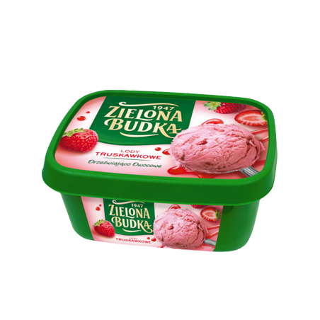 C807 ZIELONA BUDKA LODY TRUSKAWKA (6X1L)