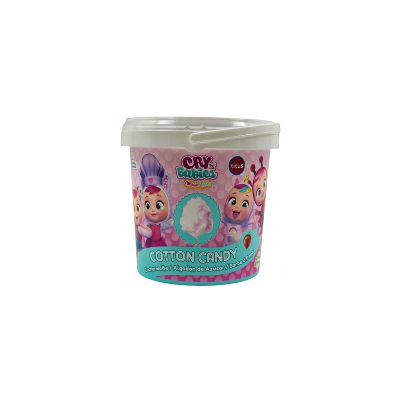 Q432 LOLLIBONI CRY BABIES STRAWBERRY COTTON CANDY (12X50G)