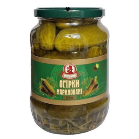 ZHYRNOV PICKLED CUCUMBERS 6-9CM (8X680G)
