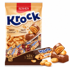 K565 ROSHEN KROCK SWEETS WITH PEANUTS IN COCAO (8X1KG)