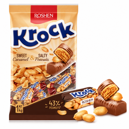 K565 ROSHEN KROCK SWEETS WITH PEANUTS IN COCAO (8X1KG)