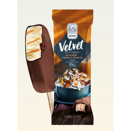 C871 LIMO ICE CREAM VELVET VANILLA TASTE WITH SALTED CARAMEL (25X80G)