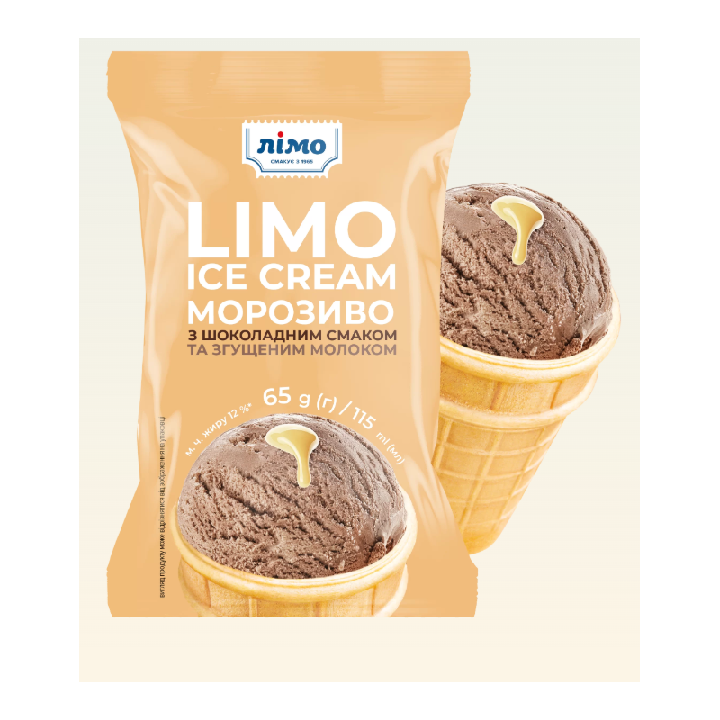 C873 LIMO ICE CREAM WITH CONDENCED MILK AND CHOCO TASTE IN WAFER CUP (40X65G)