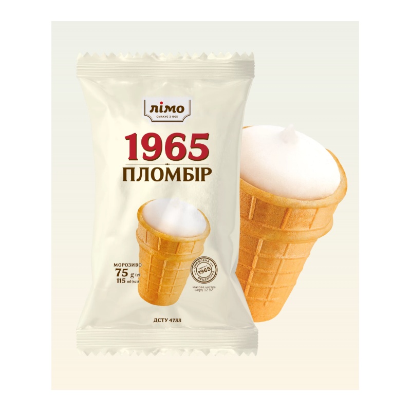 C953 LIMO ICE CREAM PLOMBIR LIMO 1965 IN WAFER CUP (30X65G)