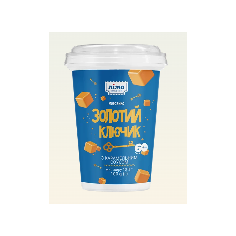 C956 LIMO ICE CREAM ZOLOTOY KLYUCHIK WITH CARAMEL SIRUP (20X100G)