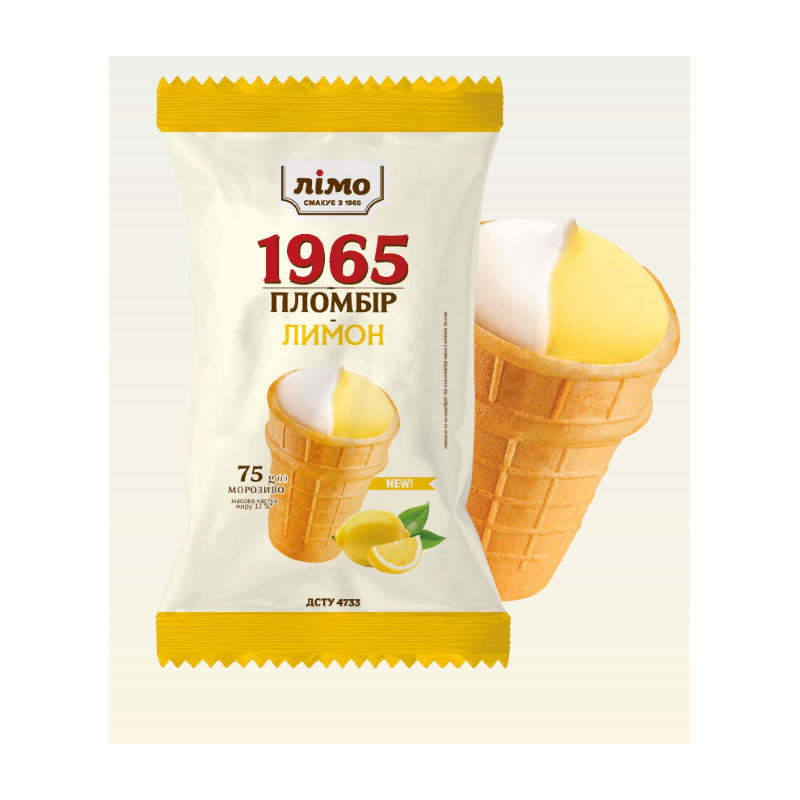 C958 LIMO ICE CREAM 1965 LEMON TWO LAYER IN WAFER CUP (30X75G)