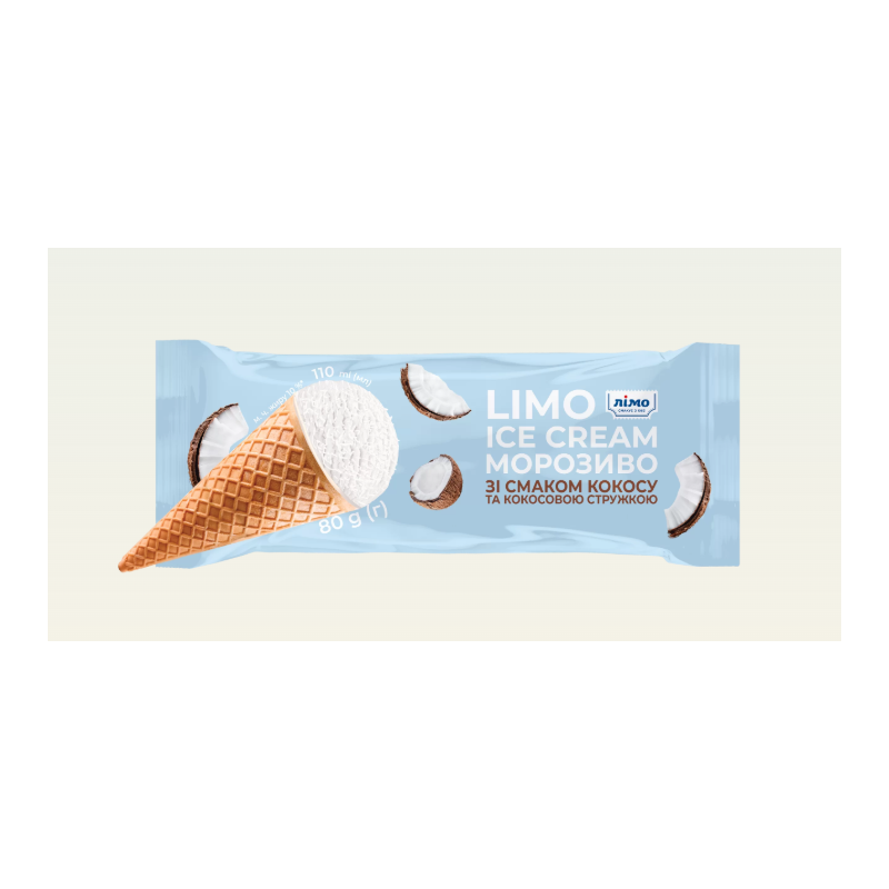 C955 LIMO ICE CREAM WITH COCONUT FLAVOR AND COCONUT FLAKES (20X65G)