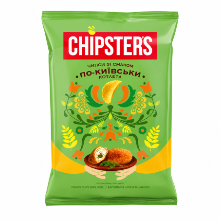 K099 CHIPSTERS POTAT CHIPS WITH A TASTE CUTLET KYIV 16X120G)