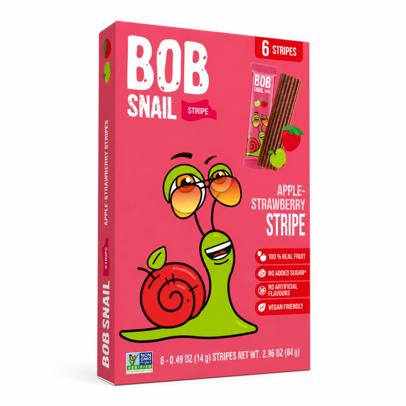 K077 BOB SNAIL APPLE STRAWBERRY STRIPE (7X84G)