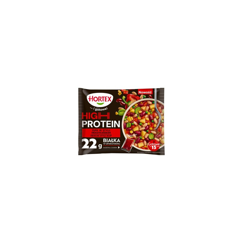 C497 HORTEX WARZYWA  CHILI SIN CARNE HIGH PROTEIN 14X450G