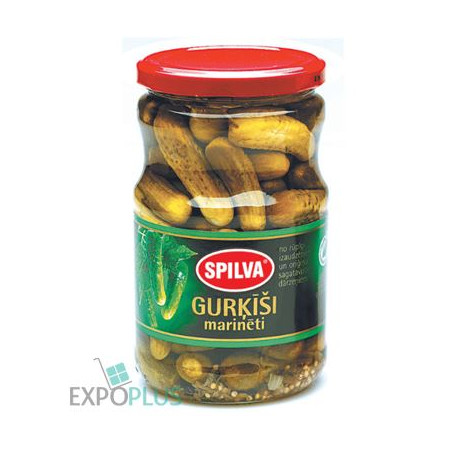 B209 SPILVA PICKLED CUCUMBERS 3-6CM (6X720ML)