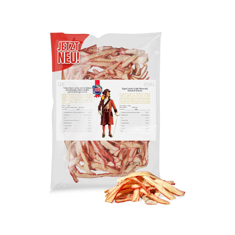 Y016 MSDM DRIED SQUID STRIPS WITH CRAB FLAVOUR 1KG