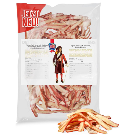 Y016 MSDM DRIED SQUID STRIPS WITH CRAB FLAVOUR 1KG