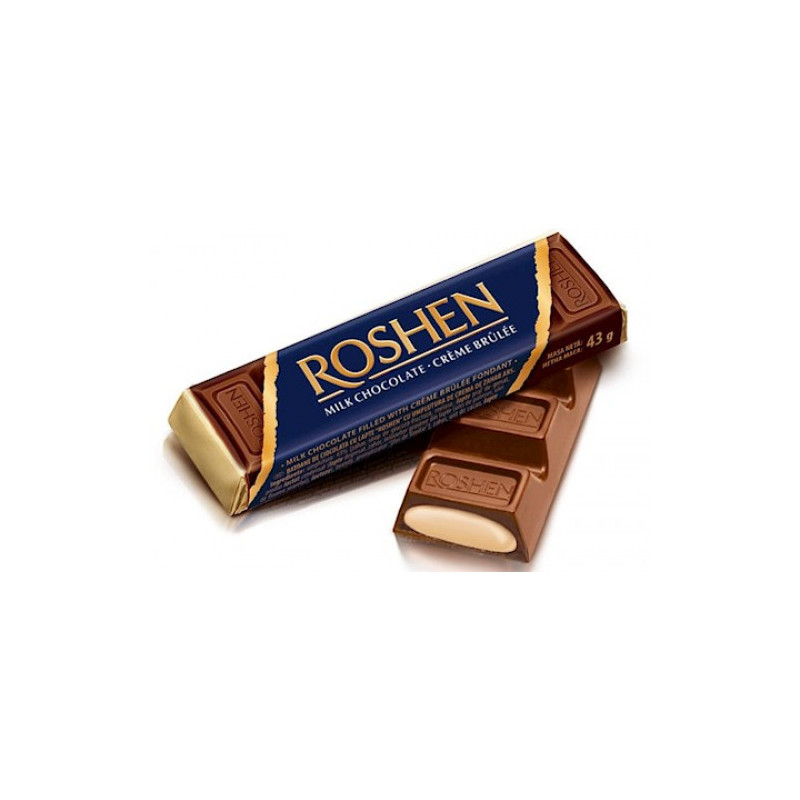K894 ROSHEN MILK-CHOCOLATE BAR WITH CREME BRULLE (180X43G)