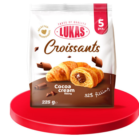 K916 LUKAS CROISSANT WITH COCOA FILLING (10X225G)