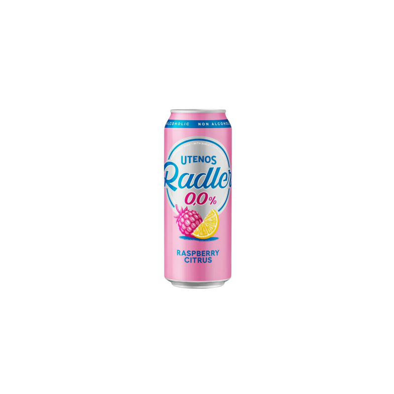 X257 UTENOS RADLER RASPBERRY CITRUS NON-ALCOHOLIC ( 24X500ML)