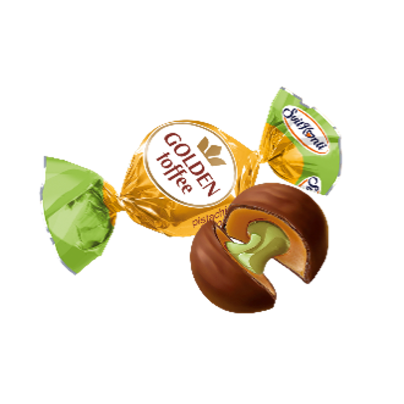 K926 SVIT KONTI GOLDEN TOFFE PISTACIO FLAVOR CANDIES (24X200G)