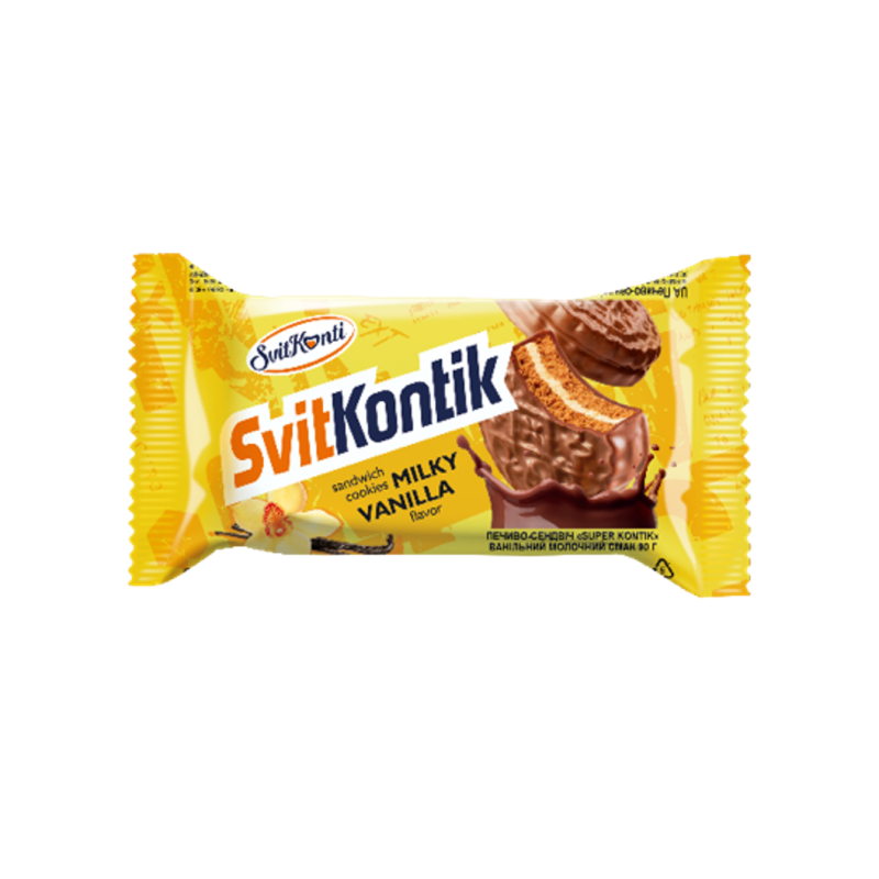 K930 SVIT KONTI  MILKY VANILLA FLAVOR SANDWICH COOCKIE (36X90G)